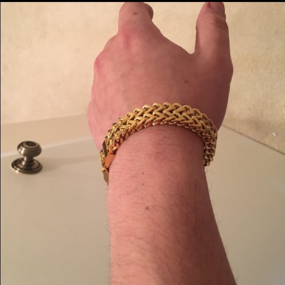 Stainless Steel 12MM Two-Strand Chain Bracelet - Picture 5 of 6